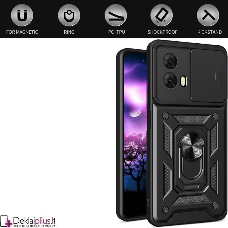 5in1 smūgiams atsparus dėklas su kameros apsauga - juodas (Motorola Moto G04/G04S/G24/G24 Power) 5in1 smūgiams atsparus dėklas su kameros apsauga - juodas (Motorola Moto G04/G04S/G24/G24 Power)